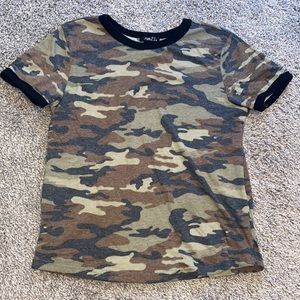 RUE21 camouflage shirt with black trim